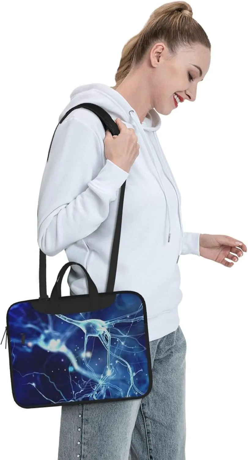 Vizslas Coffee Cafe DogLaptop Shoulder Bag ​for Men Women, Computer Carrying Case Messenger Bag with Strap