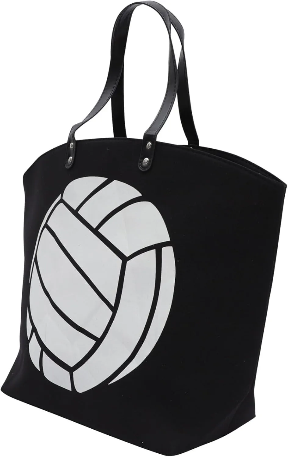 Volleyball Pattern Canvas Bag Large Tote for Women Sport Bag Beach Date Daily Use