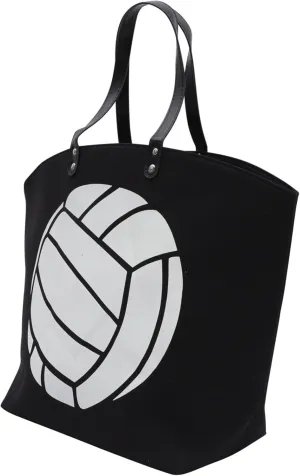 Volleyball Pattern Canvas Bag Large Tote for Women Sport Bag Beach Date Daily Use