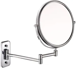 Wall-Mounted Cosmetic Mirror, Double-Sided 7X Magnification, 360° Rotation, Anti-Rust, for Bathroom, Bedroom
