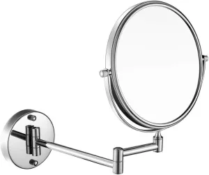 Wall Mounted Makeup Mirrors Magnifying Extend Sturdy Adjustable Shaving Cosmetic Mirror Bathroom Hotel Vanity Mirrors(8inch)