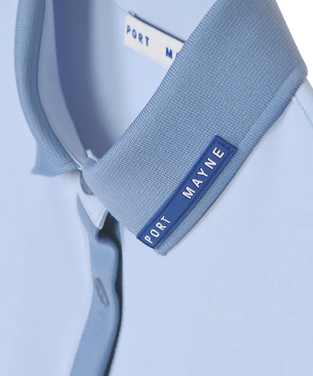 [Warehouse Sale] Port Mayne Movement Mesh Golf Shirt Powder Blue - S / XS