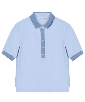 [Warehouse Sale] Port Mayne Movement Mesh Golf Shirt Powder Blue - S / XS