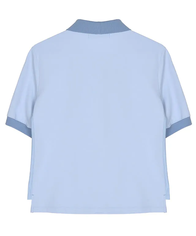[Warehouse Sale] Port Mayne Movement Mesh Golf Shirt Powder Blue - S / XS