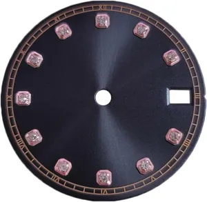 Watch Accessories Stone 28.5mm Rose Gold Dial Suitable for Japanese NH35 NH36 Outdoor Sports Watch Dial