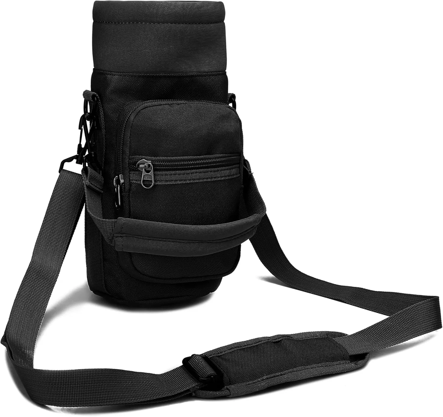 Water Bottle Pouch Multi-Purpose Hydration Waist Carrier Bag with Detachable Handle Strap &Shoulder Strap