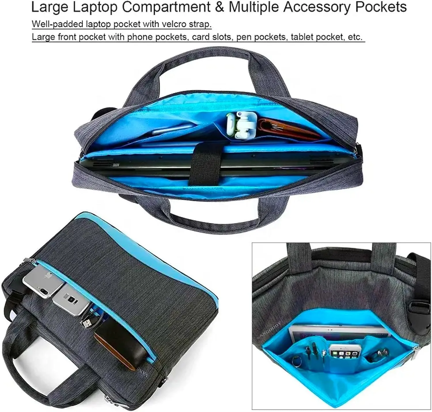 Water Resistant 13 Inch Laptop Messenger Bag Compatible With Spin 3/7 / Chromebook 14 / Swift 7 / One Cloudbook/Aspire 3