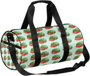 Watermelon Mint Green Gym Bag Small Gym Duffel Bags for Men Women Overnight Weekender Workout Bag Lightweight Sport Duffle Bag Carry On Gymbag
