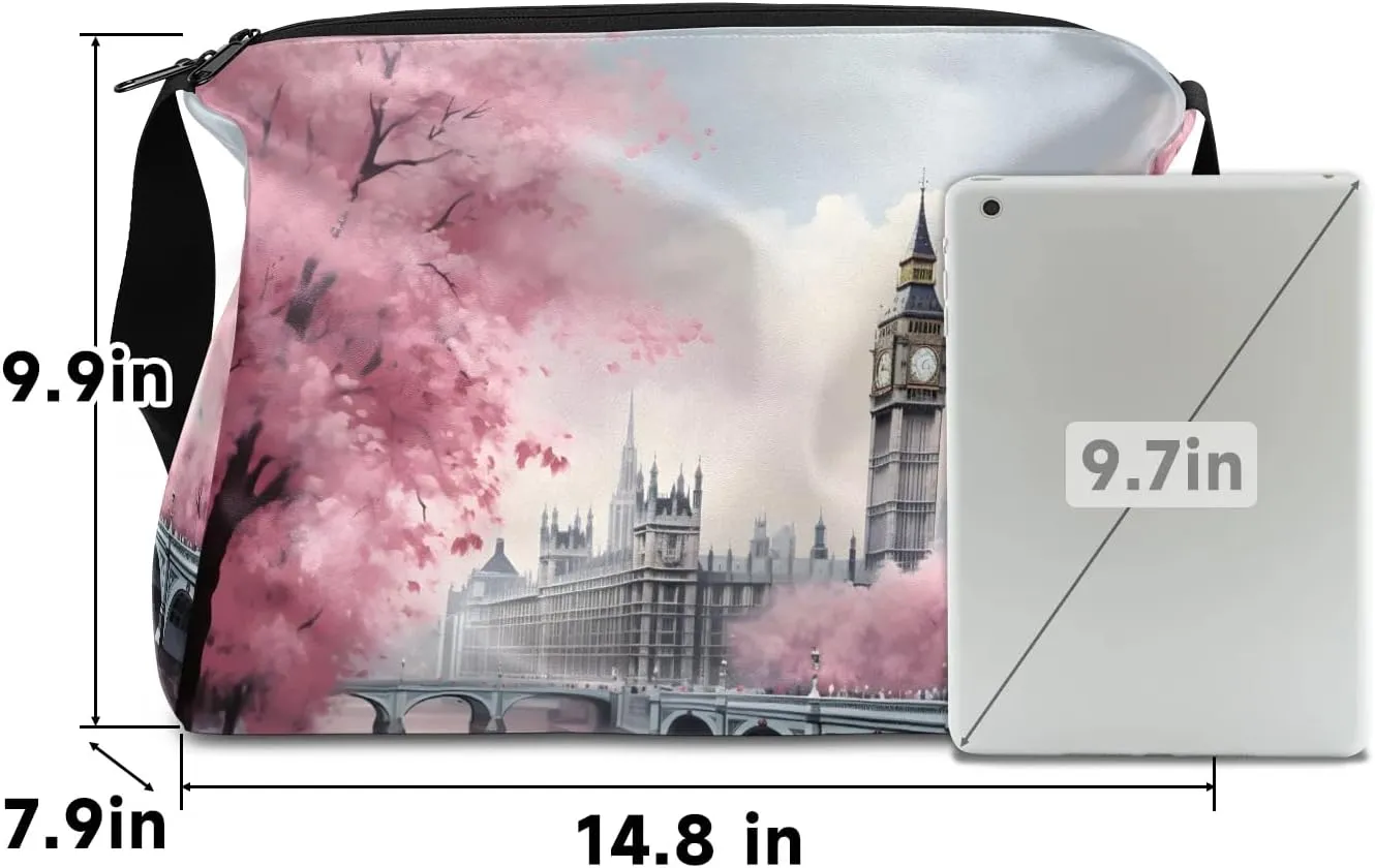 Weekend Bag City Big Ben Drawings Lightweight Carry On Duffel Bag Waterproof Gym Bag Pu Leather Duffle Bag for Workout Travel Sport