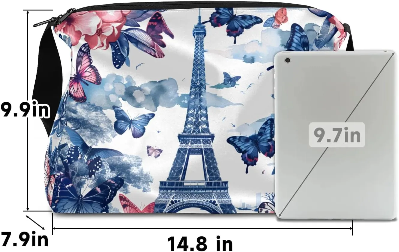 Weekend Bag Eiffel Tower Romance Printings Lightweight Carry On Duffel Bag Waterproof Gym Bag Pu Leather Duffle Bag for Workout Travel Sport