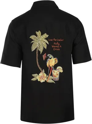 Weekender® Men's Polly's Drink Parrot Embroidered Shirt