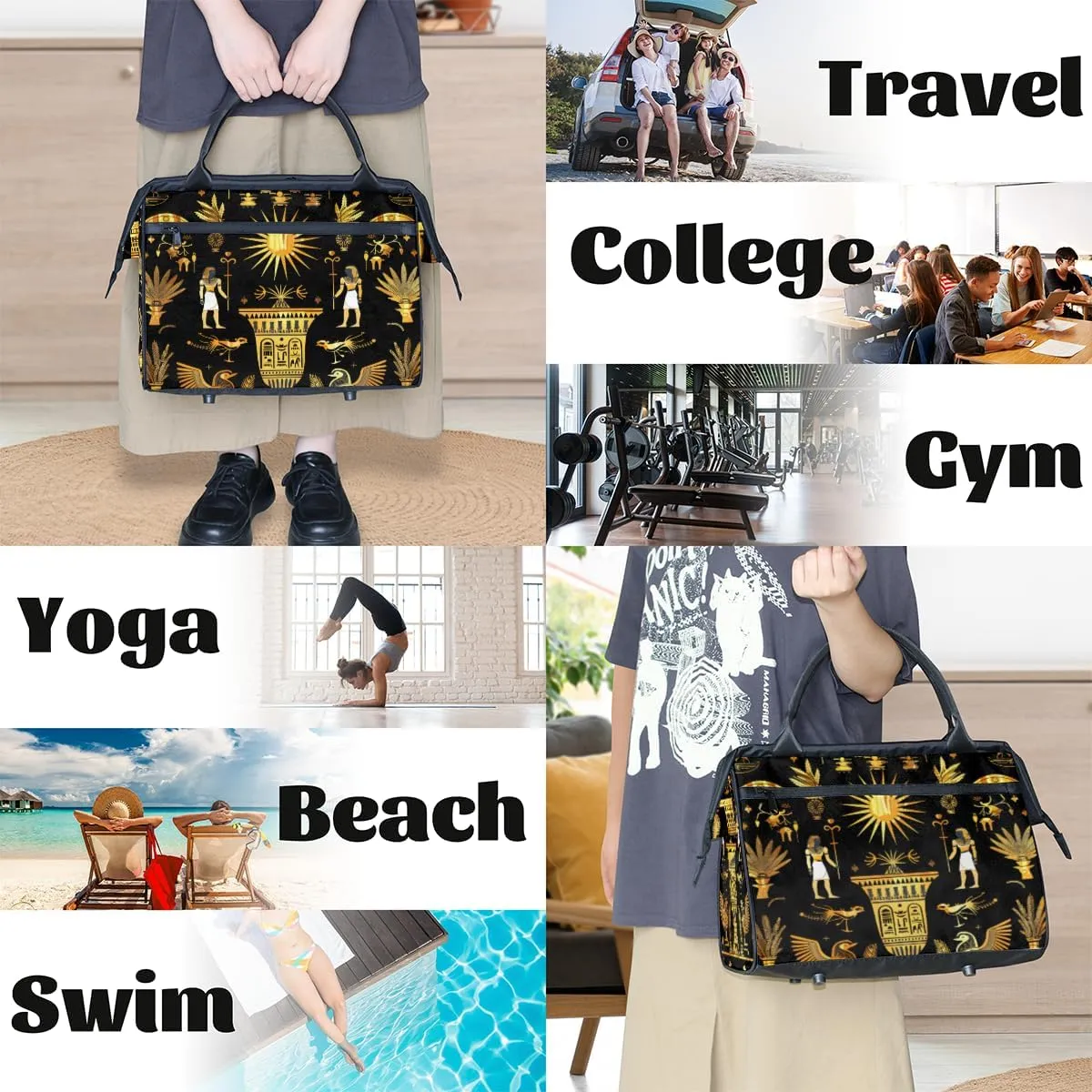 Weekender Overnight Bag for Women Waterproof Carry On Travel Duffle Bags