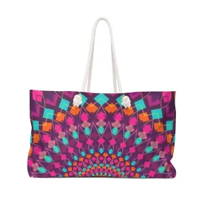 Weekender Tote Bag - Purple Kaleidoscope by inQue.Style
