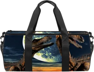 Weekender Travel Bag,Small Gym Bag,3D Style Ancient Dinosaur,Gym Duffle Bag