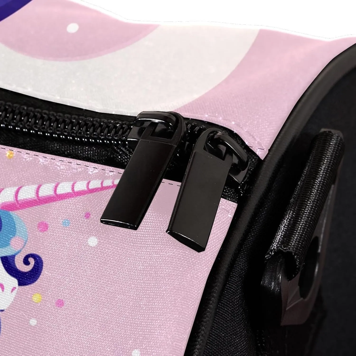 Weekender Travel Bag,Small Gym Bag,Cartoon Cloud Rainbow Unicorn,Gym Duffle Bag
