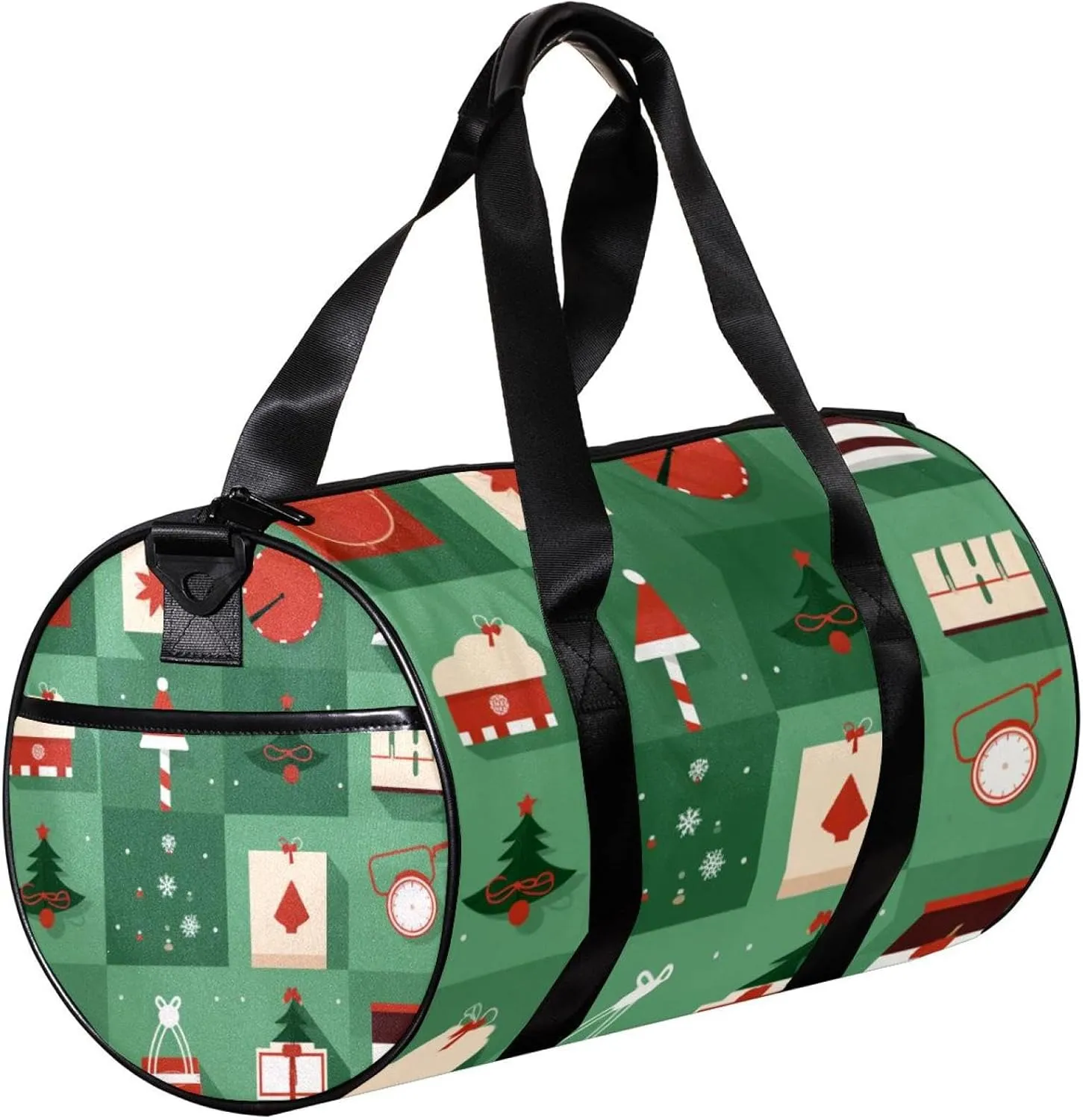 Weekender Travel Bag,Small Gym Bag,Christmas Green Tree,Gym Duffle Bag