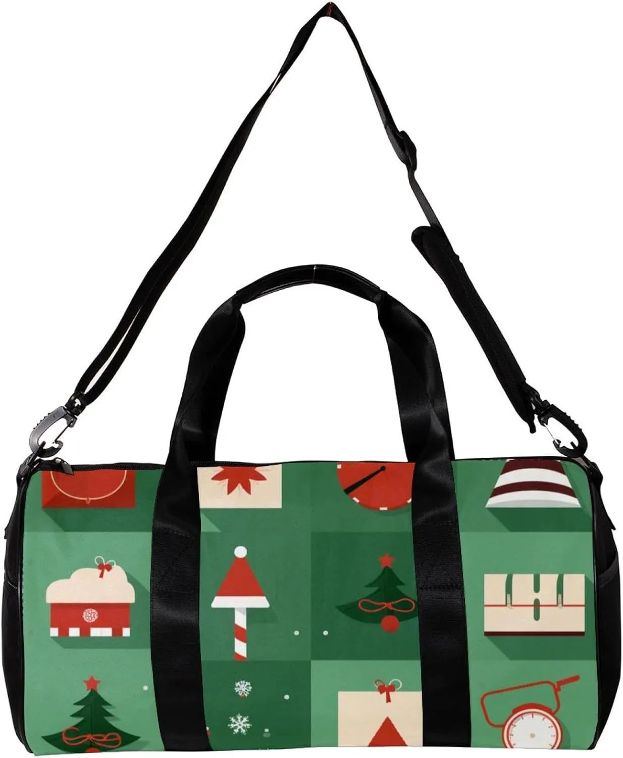 Weekender Travel Bag,Small Gym Bag,Christmas Green Tree,Gym Duffle Bag