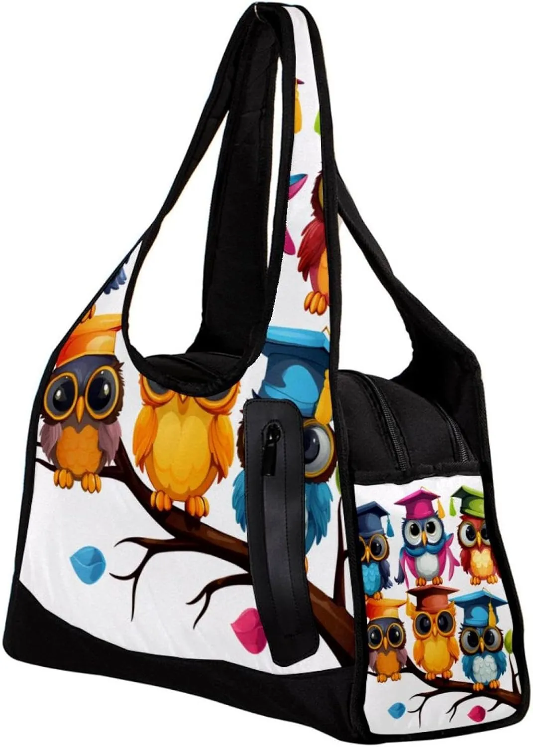 Weekender Travel Bag,Small Gym Bag,Color Owl Animal Eagle,Gym Duffle Bag