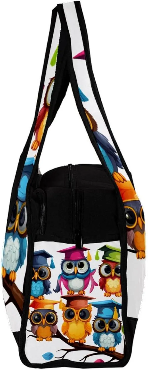 Weekender Travel Bag,Small Gym Bag,Color Owl Animal Eagle,Gym Duffle Bag