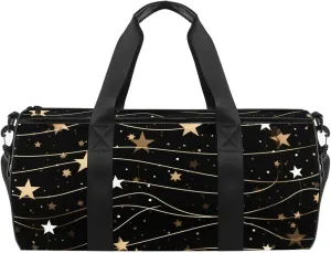 Weekender Travel Bag,Small Gym Bag,Colorful Stars Pattern Line,Gym Duffle Bag