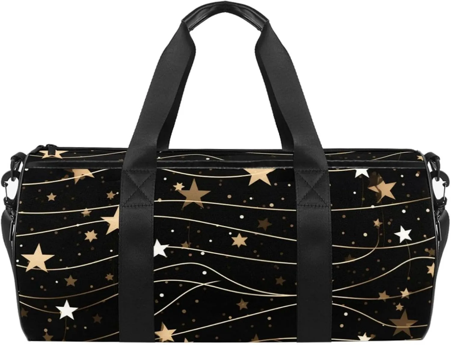 Weekender Travel Bag,Small Gym Bag,Colorful Stars Pattern Line,Gym Duffle Bag