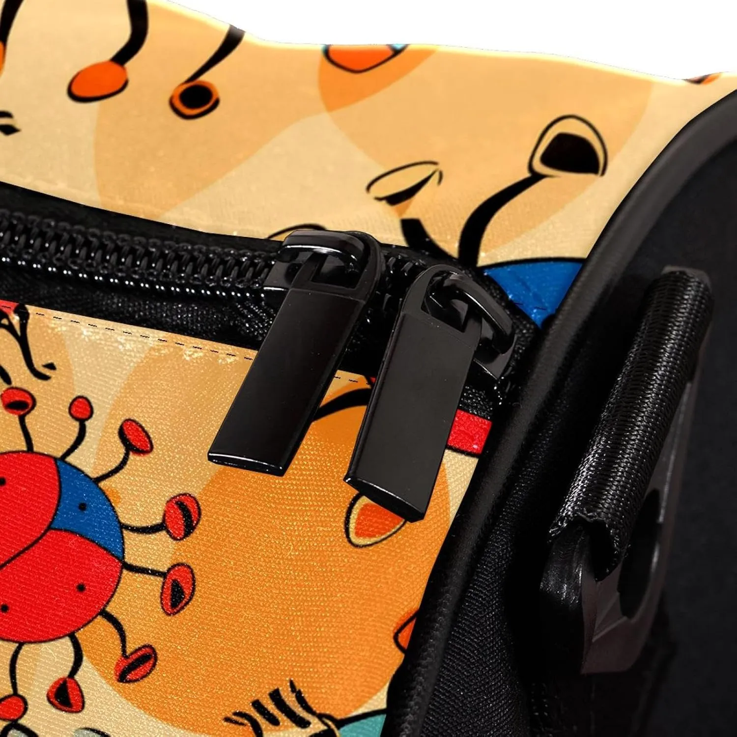 Weekender Travel Bag,Small Gym Bag,Crabs and Leaf Dots,Gym Duffle Bag