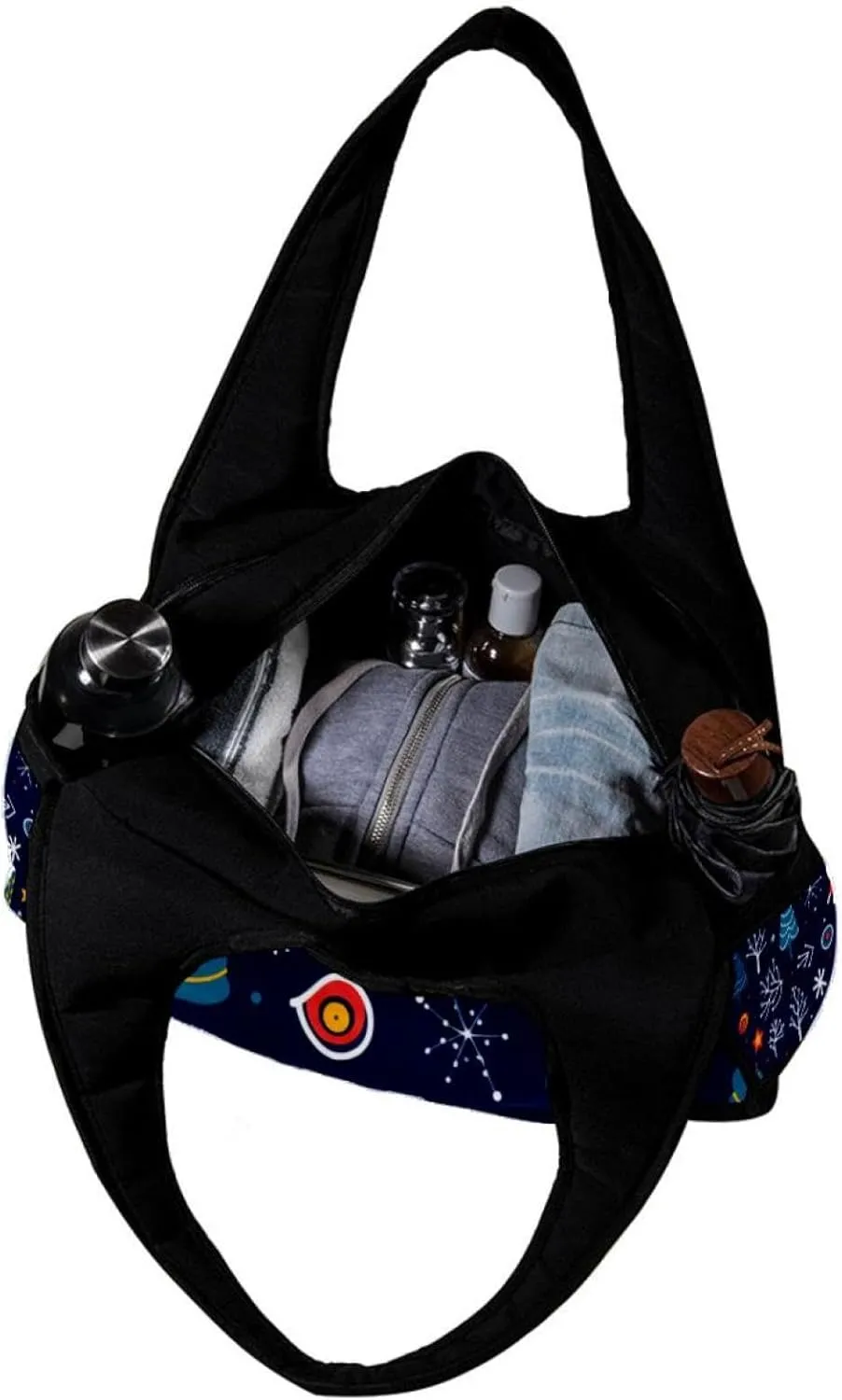 Weekender Travel Bag,Small Gym Bag,Deer Snowflake Angle Christmas,Gym Duffle Bag