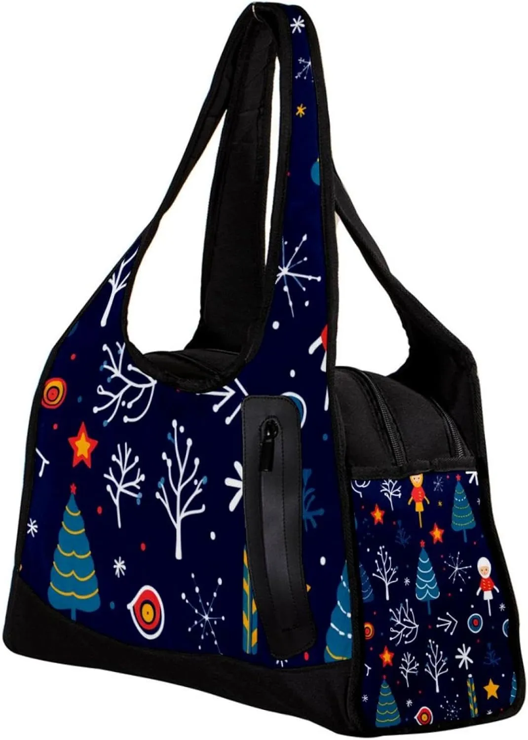 Weekender Travel Bag,Small Gym Bag,Deer Snowflake Angle Christmas,Gym Duffle Bag