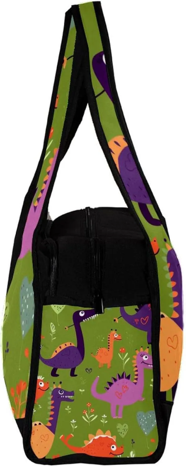 Weekender Travel Bag,Small Gym Bag,Dinosaur Cartoon Monster,Gym Duffle Bag