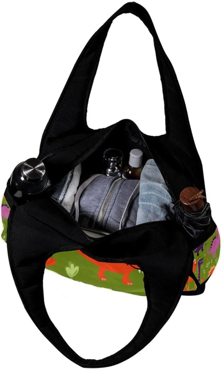 Weekender Travel Bag,Small Gym Bag,Dinosaur Cartoon Monster,Gym Duffle Bag