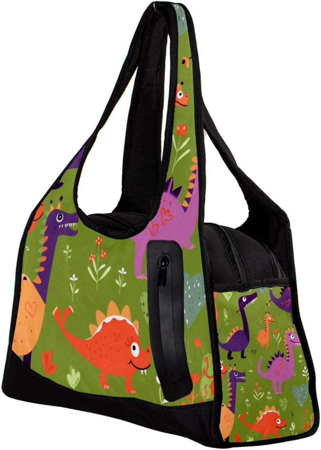 Weekender Travel Bag,Small Gym Bag,Dinosaur Cartoon Monster,Gym Duffle Bag