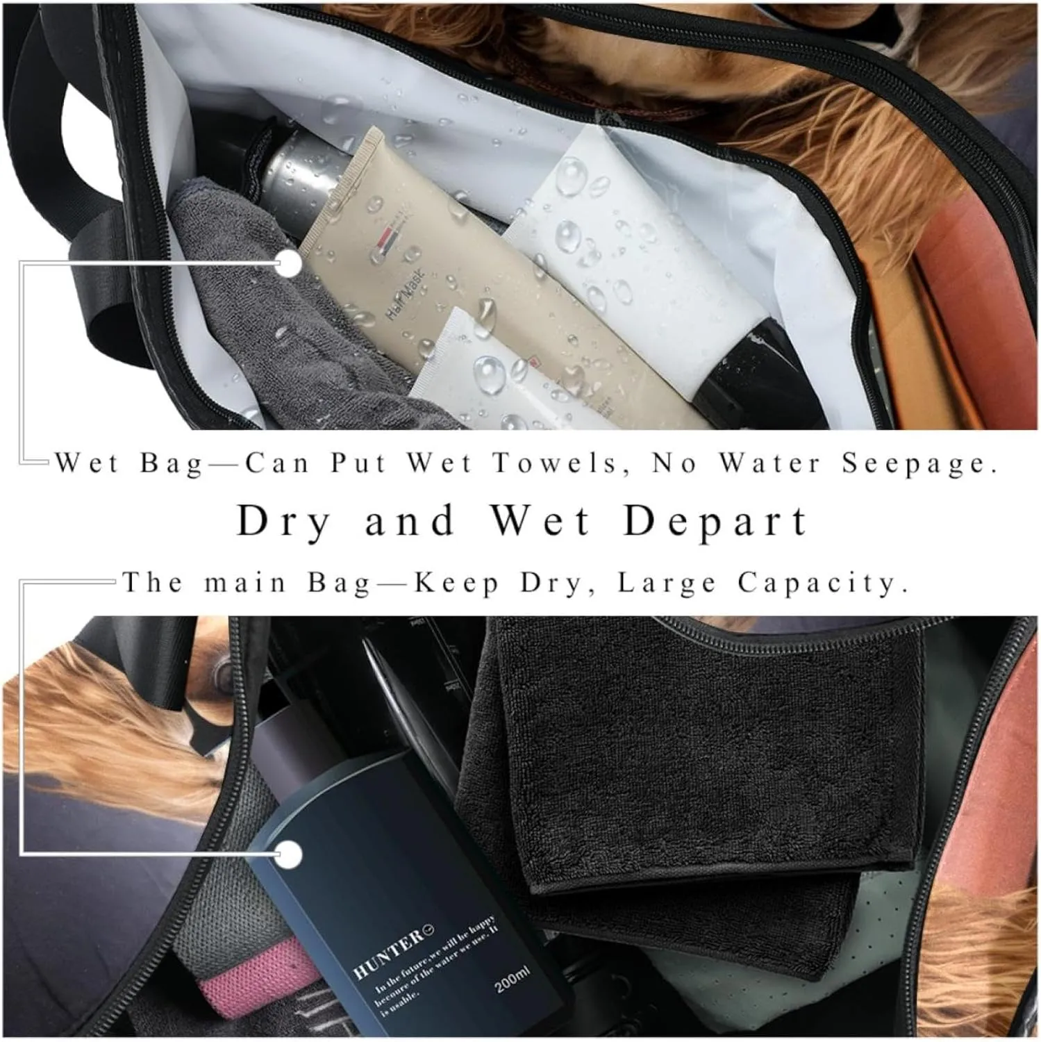 Weekender Travel Bag,Small Gym Bag,Dog Reading,Gym Duffle Bag