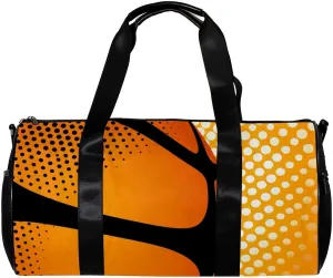 Weekender Travel Bag,Small Gym Bag,Dot Basketball Texture,Gym Duffle Bag