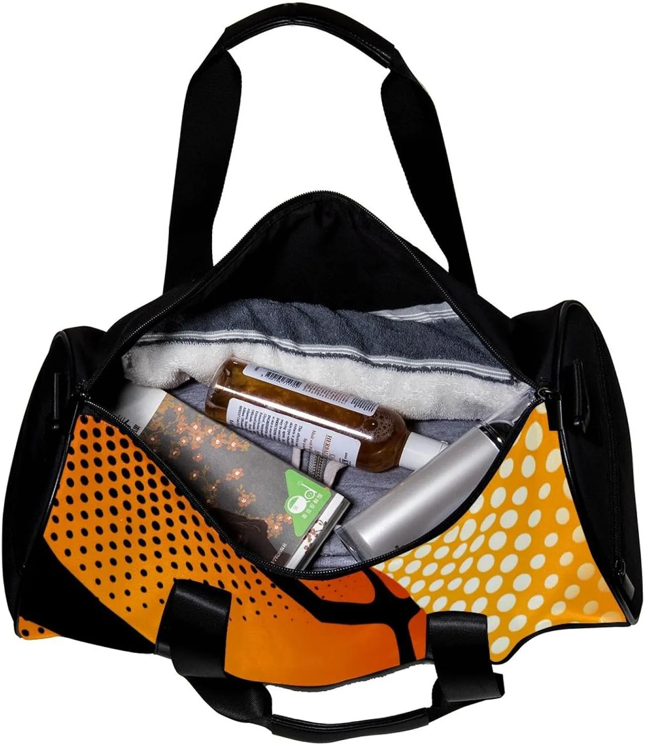 Weekender Travel Bag,Small Gym Bag,Dot Basketball Texture,Gym Duffle Bag