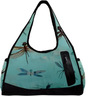 Weekender Travel Bag,Small Gym Bag,Dragonfly Dance,Gym Duffle Bag