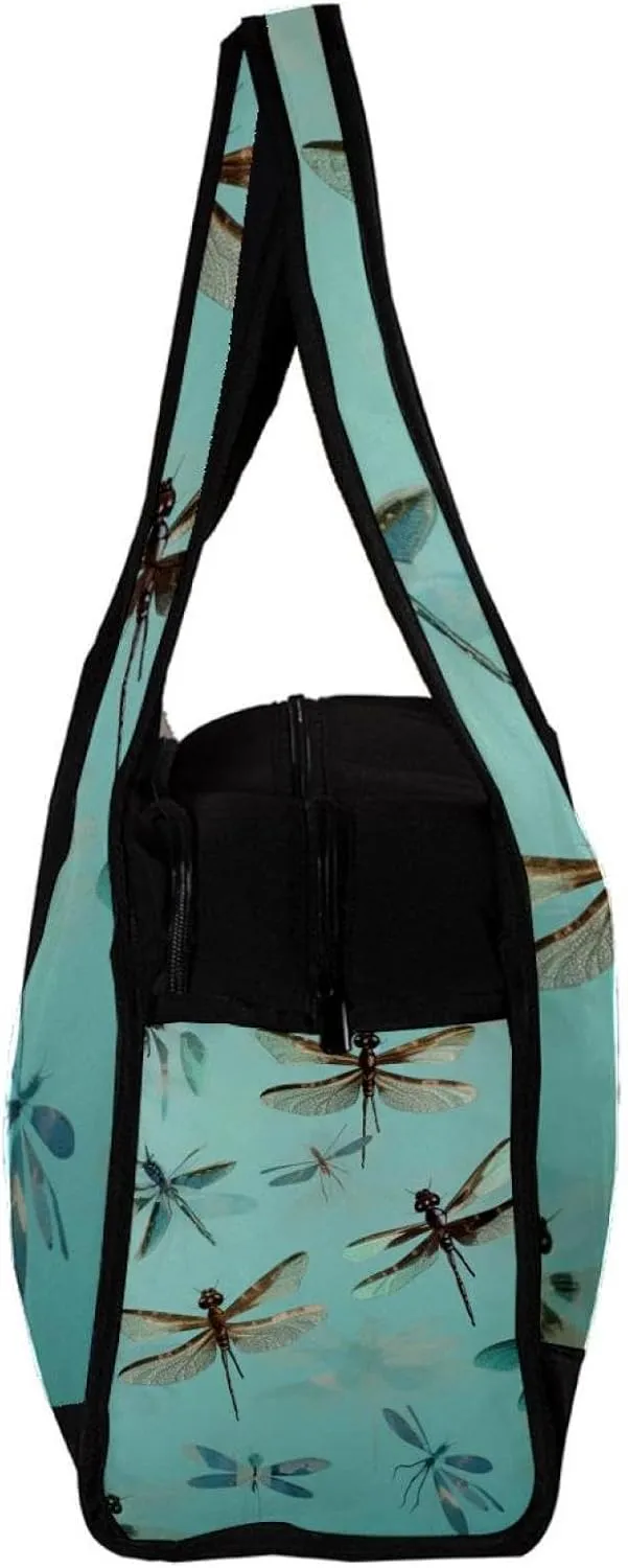 Weekender Travel Bag,Small Gym Bag,Dragonfly Dance,Gym Duffle Bag