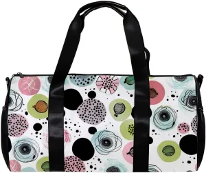 Weekender Travel Bag,Small Gym Bag,Easter Doodle Ornamental Eggs,Gym Duffle Bag