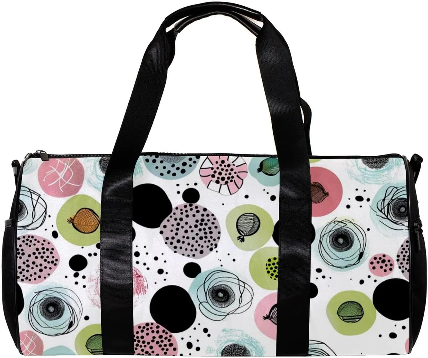 Weekender Travel Bag,Small Gym Bag,Easter Doodle Ornamental Eggs,Gym Duffle Bag
