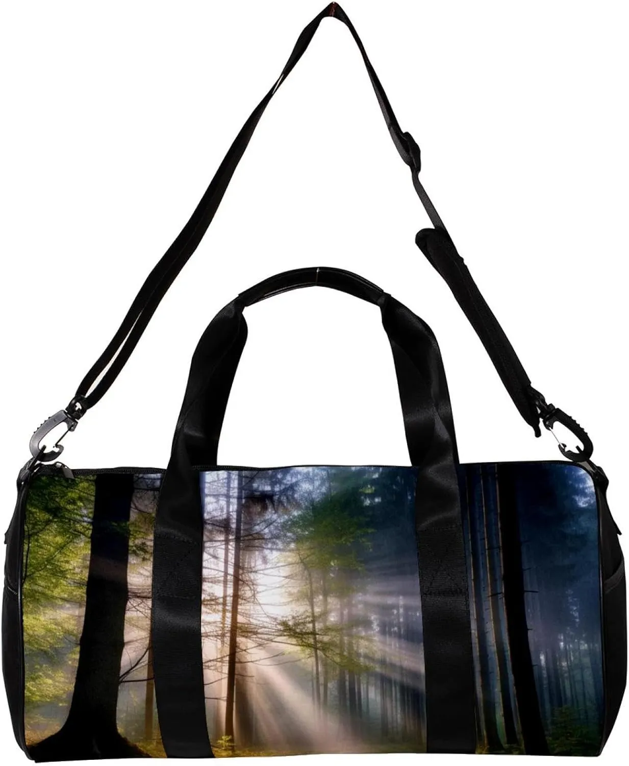 Weekender Travel Bag,Small Gym Bag,Forest Trees Nature Sunlight,Gym Duffle Bag