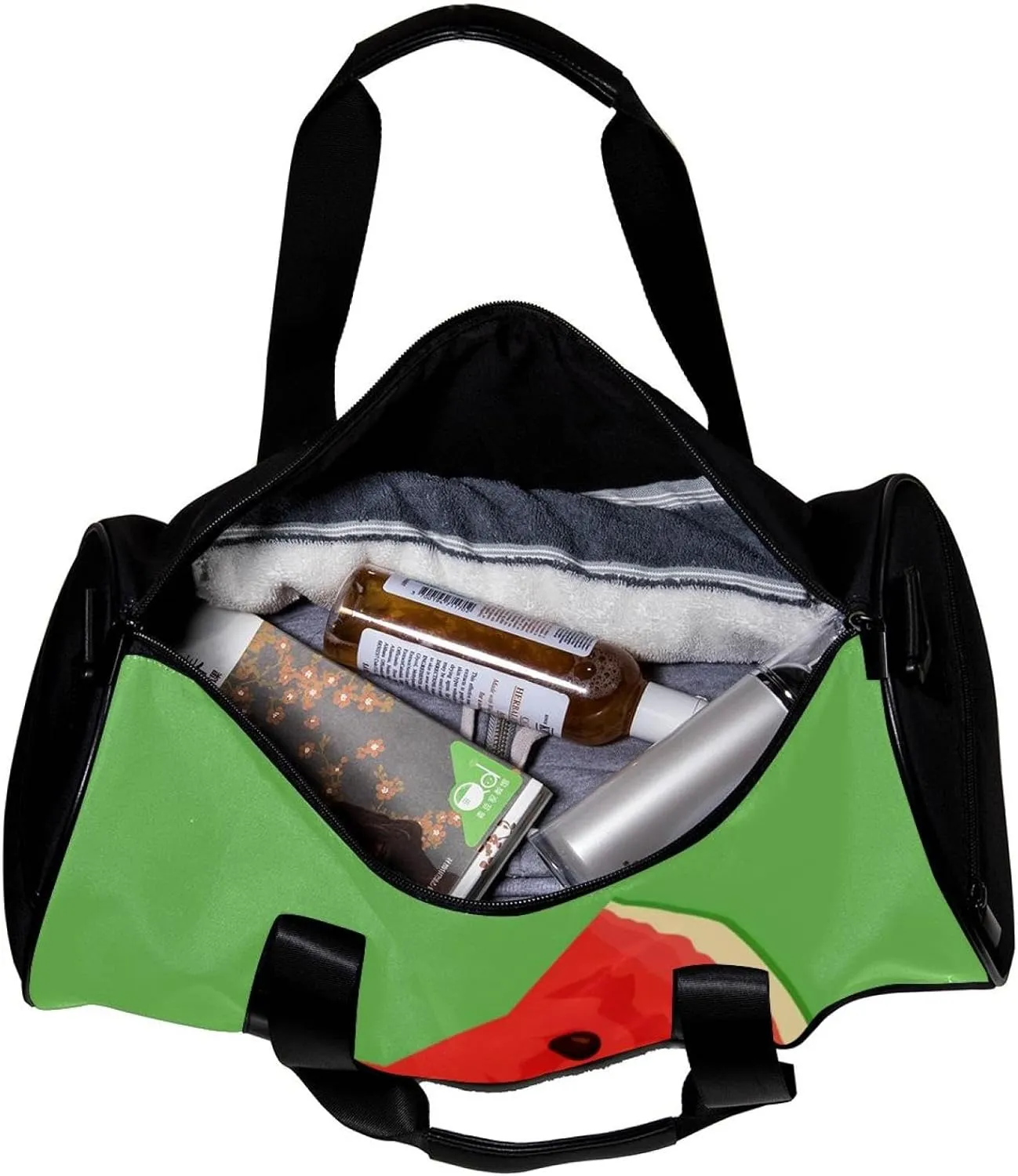 Weekender Travel Bag,Small Gym Bag,Fruit Texture Watermelon,Gym Duffle Bag
