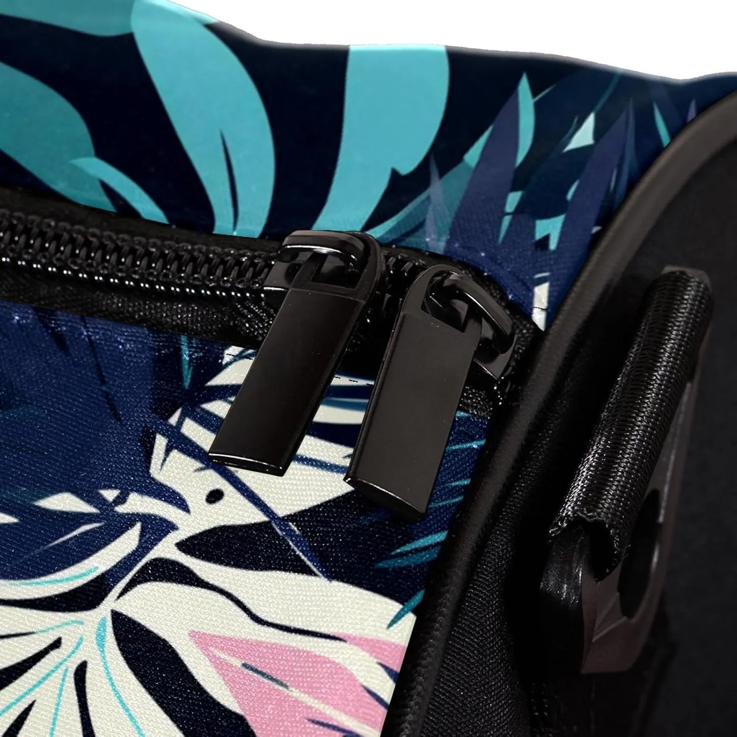 Weekender Travel Bag,Small Gym Bag,Tropical Leaves Print,Gym Duffle Bag