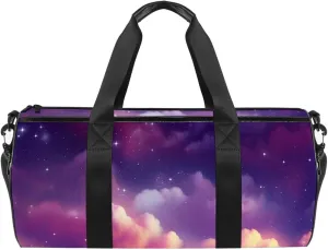 Weekender Travel Bag,Small Gym Bag,Universe Stars Galaxy,Gym Duffle Bag