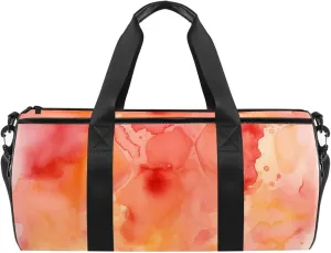 Weekender Travel Bag,Small Gym Bag,Watercolor Pink,Gym Duffle Bag