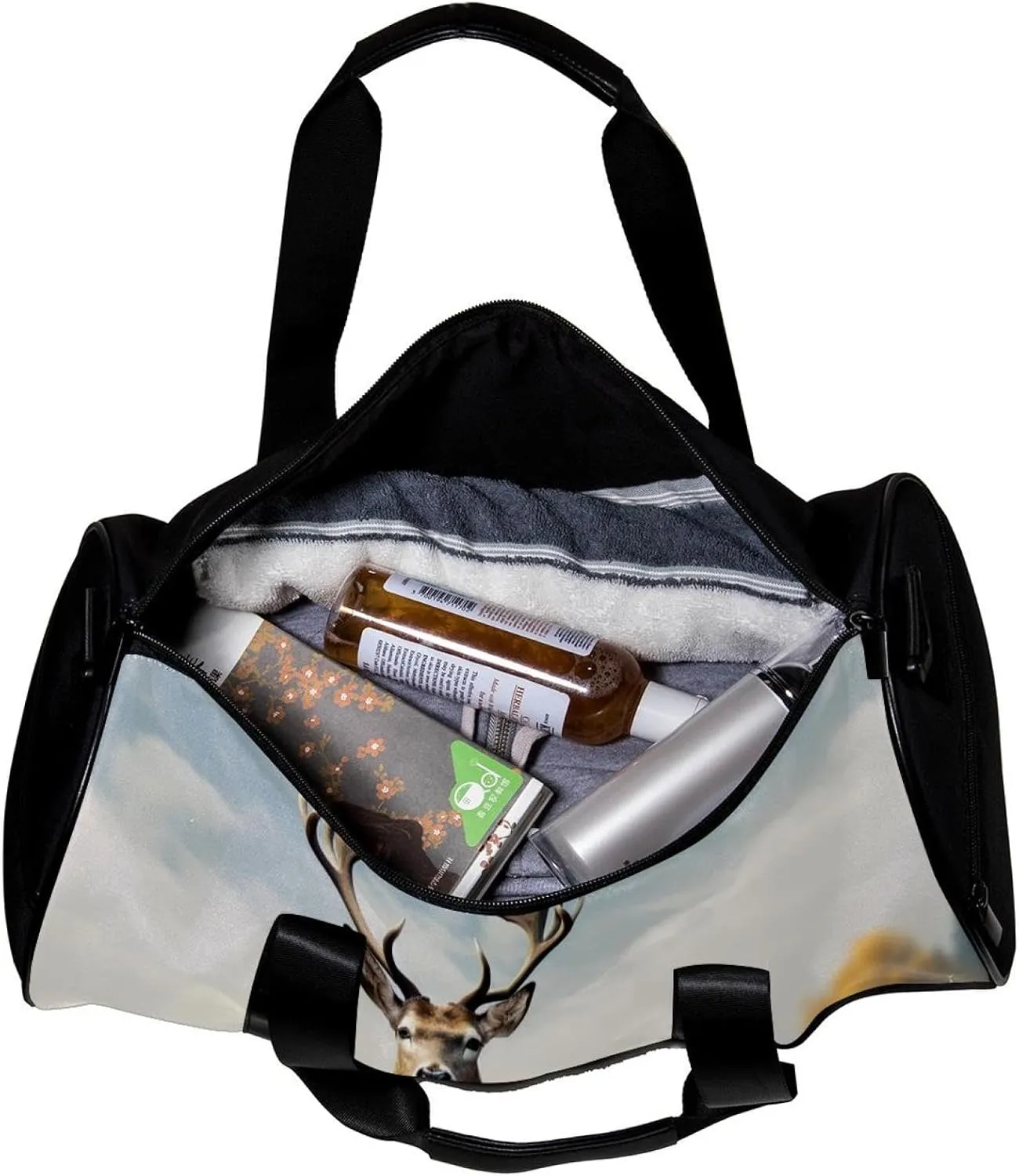 Weekender Travel Bag,Small Gym Bag,Wild Animal Deer,Gym Duffle Bag