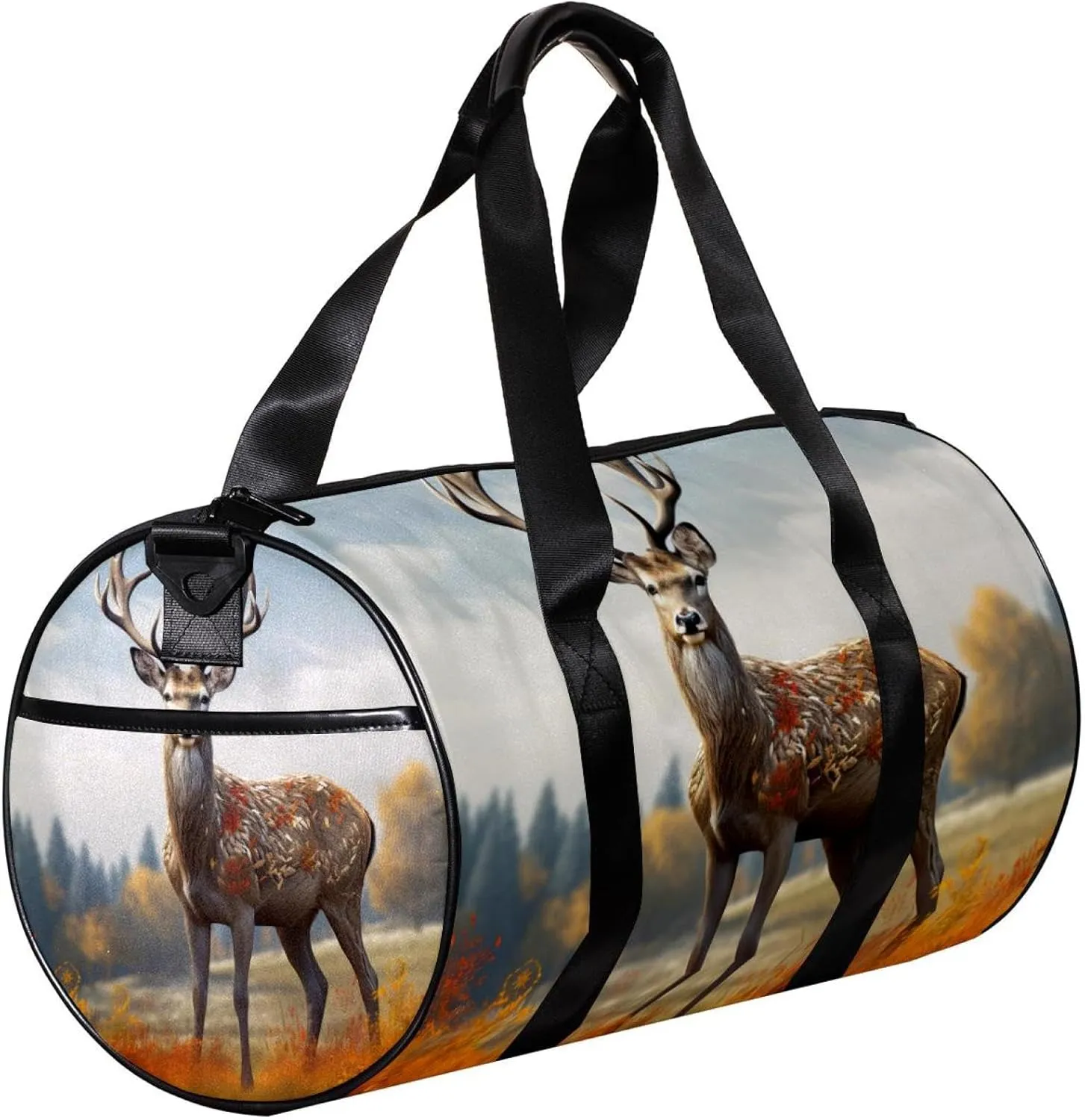 Weekender Travel Bag,Small Gym Bag,Wild Animal Deer,Gym Duffle Bag