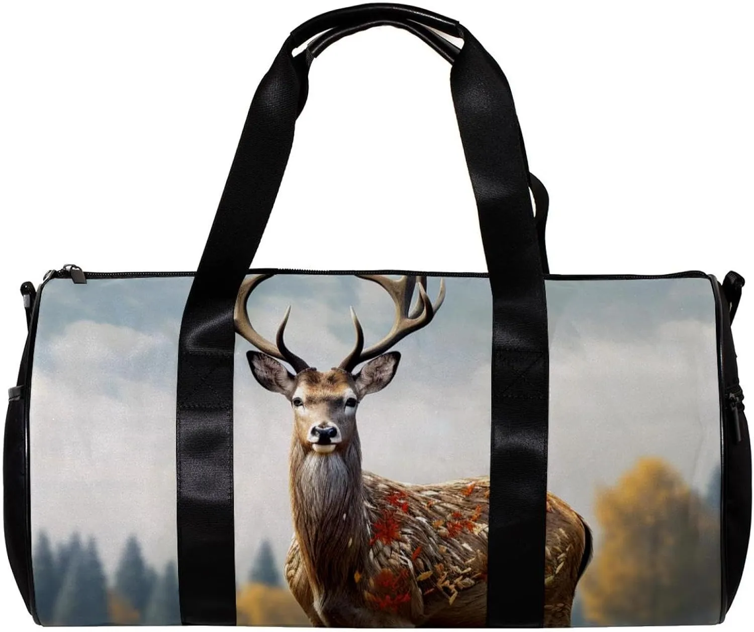 Weekender Travel Bag,Small Gym Bag,Wild Animal Deer,Gym Duffle Bag