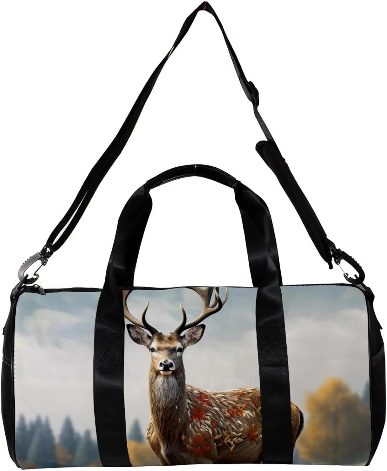Weekender Travel Bag,Small Gym Bag,Wild Animal Deer,Gym Duffle Bag