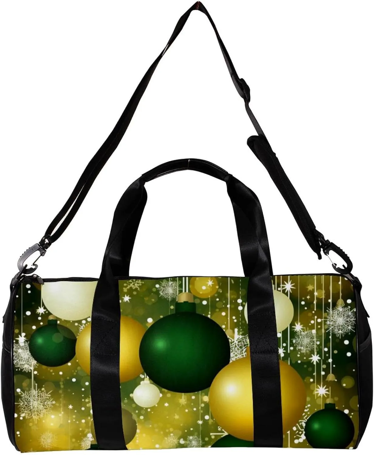 Weekender Travel Bag,Small Gym Bag,Yellow Merry Christmas Card,Gym Duffle Bag