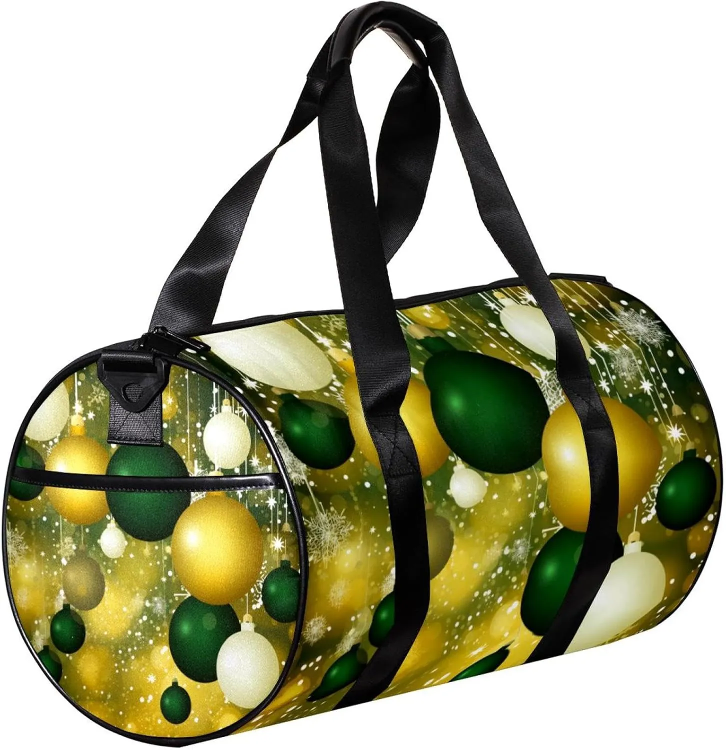 Weekender Travel Bag,Small Gym Bag,Yellow Merry Christmas Card,Gym Duffle Bag