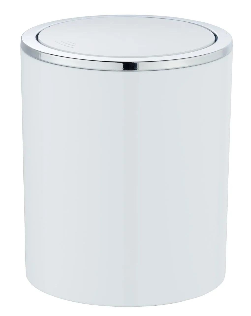 WENKO 2 Litre Swing Lid Waste Bin, Acrylonitrile butadiene styrene (ABS), White, Ø 14 x 16,8 cm
